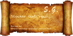 Stocker Gyöngyi névjegykártya
